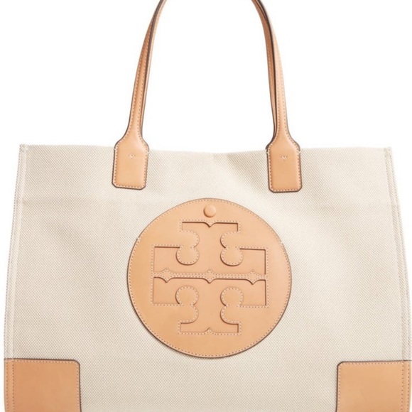 tory burch ella canvas tote